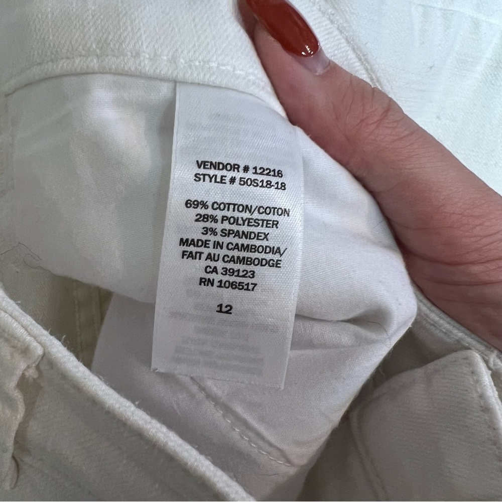 Northern Reflections White Size 12 Women's Capris - Weekend Cut - Picture 8 of 9